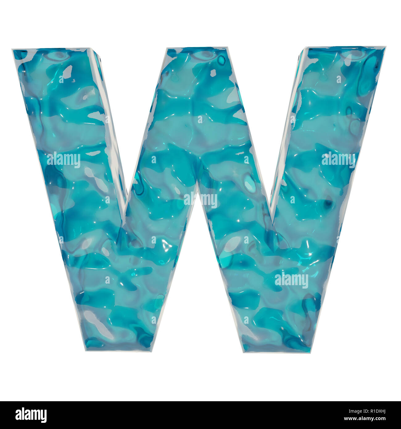 Letter 3d clean blue Cut Out Stock Images & Pictures - Alamy