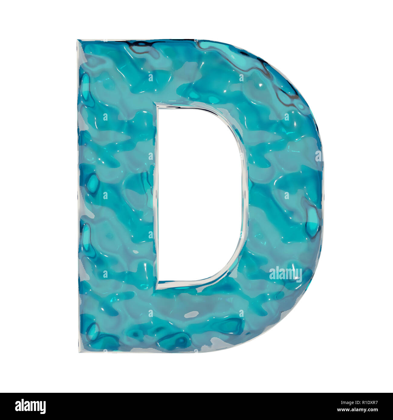Blue Liquid / Water letter, 3D rendering Stock Photo - Alamy