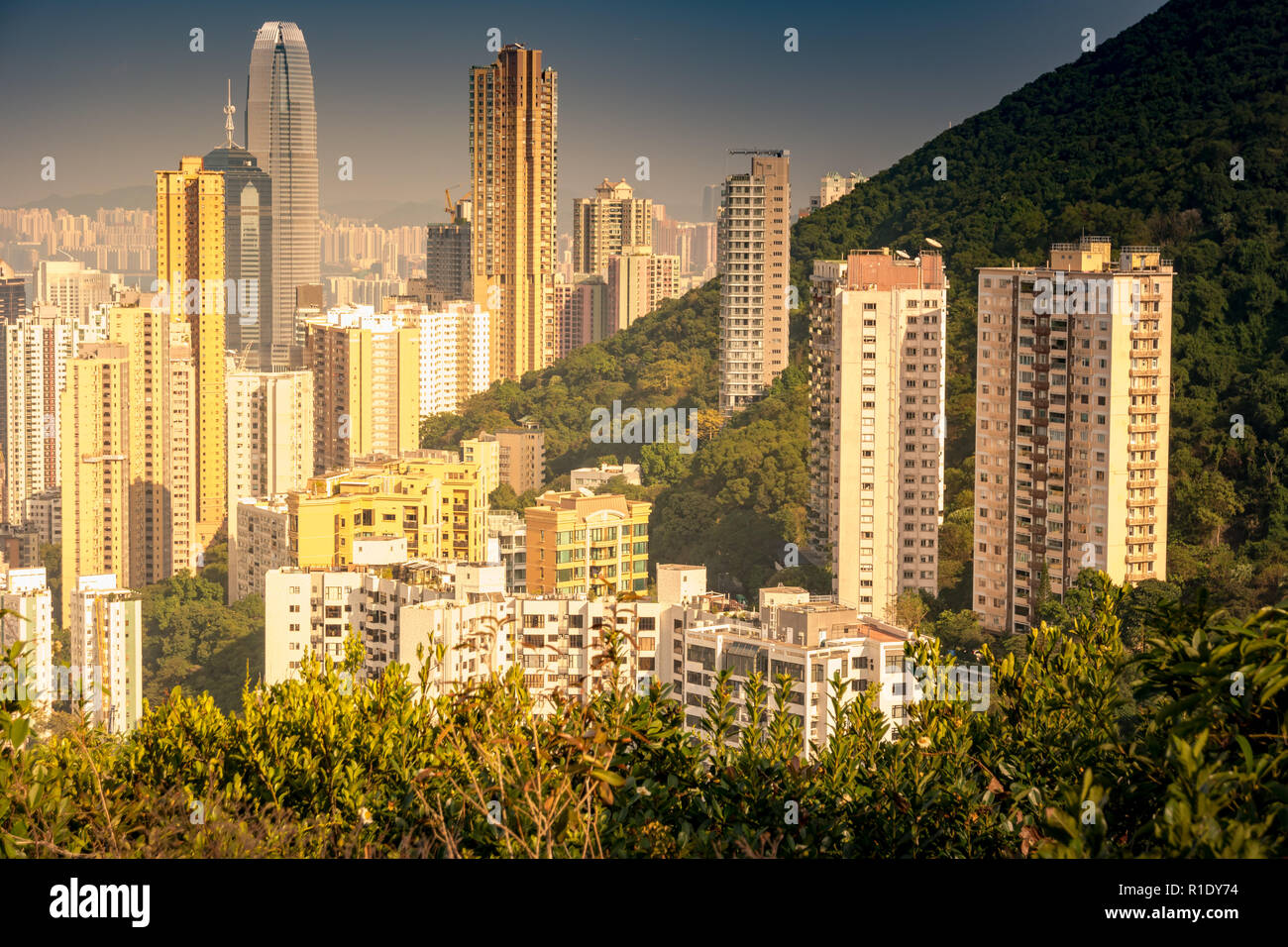 Hong Kong Skyline View From Victoria Peak Stock Photo - Alamy