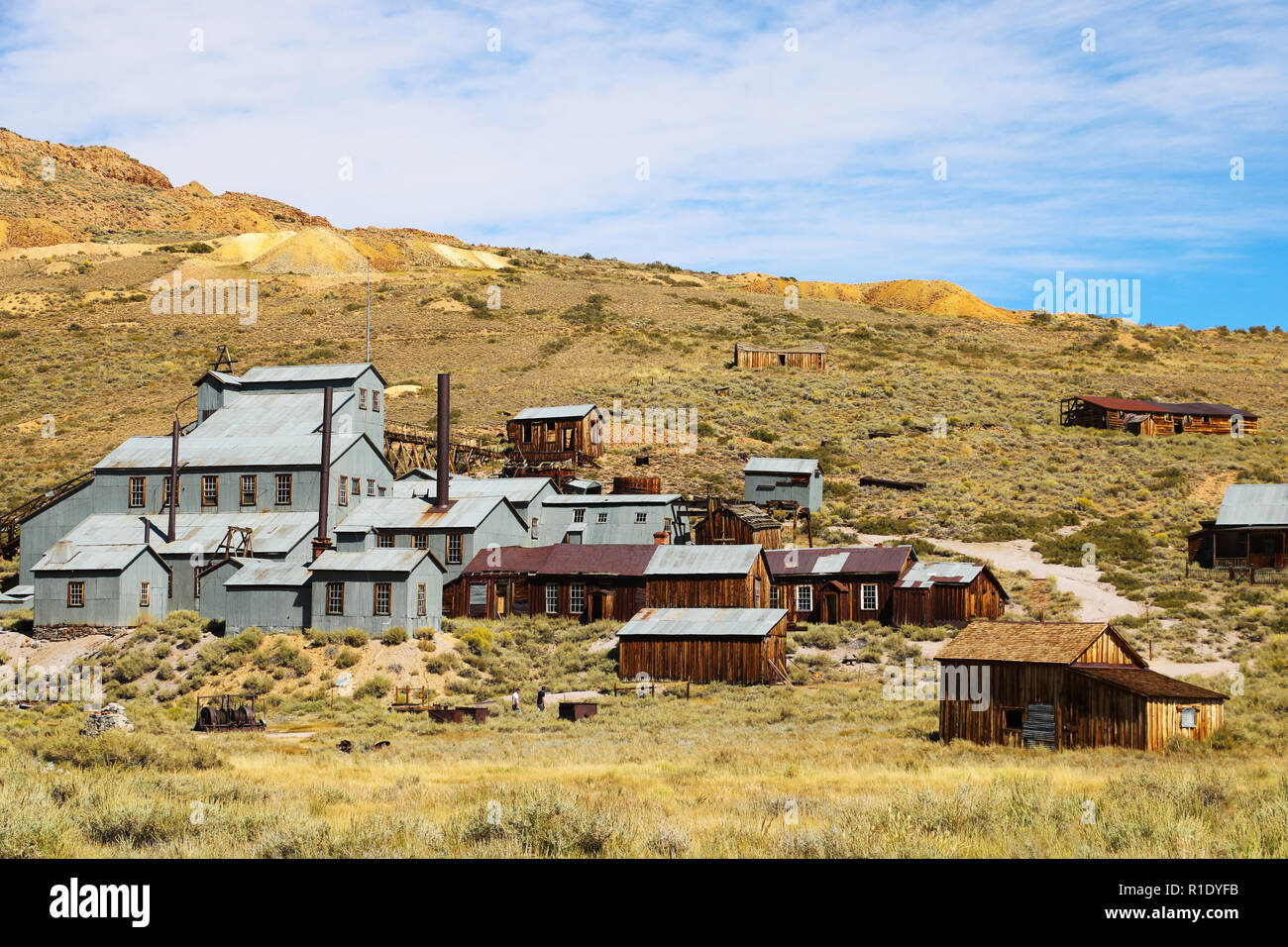 Abandoned gold processing plant, Bodie, Ghost Town California Stock Photo
