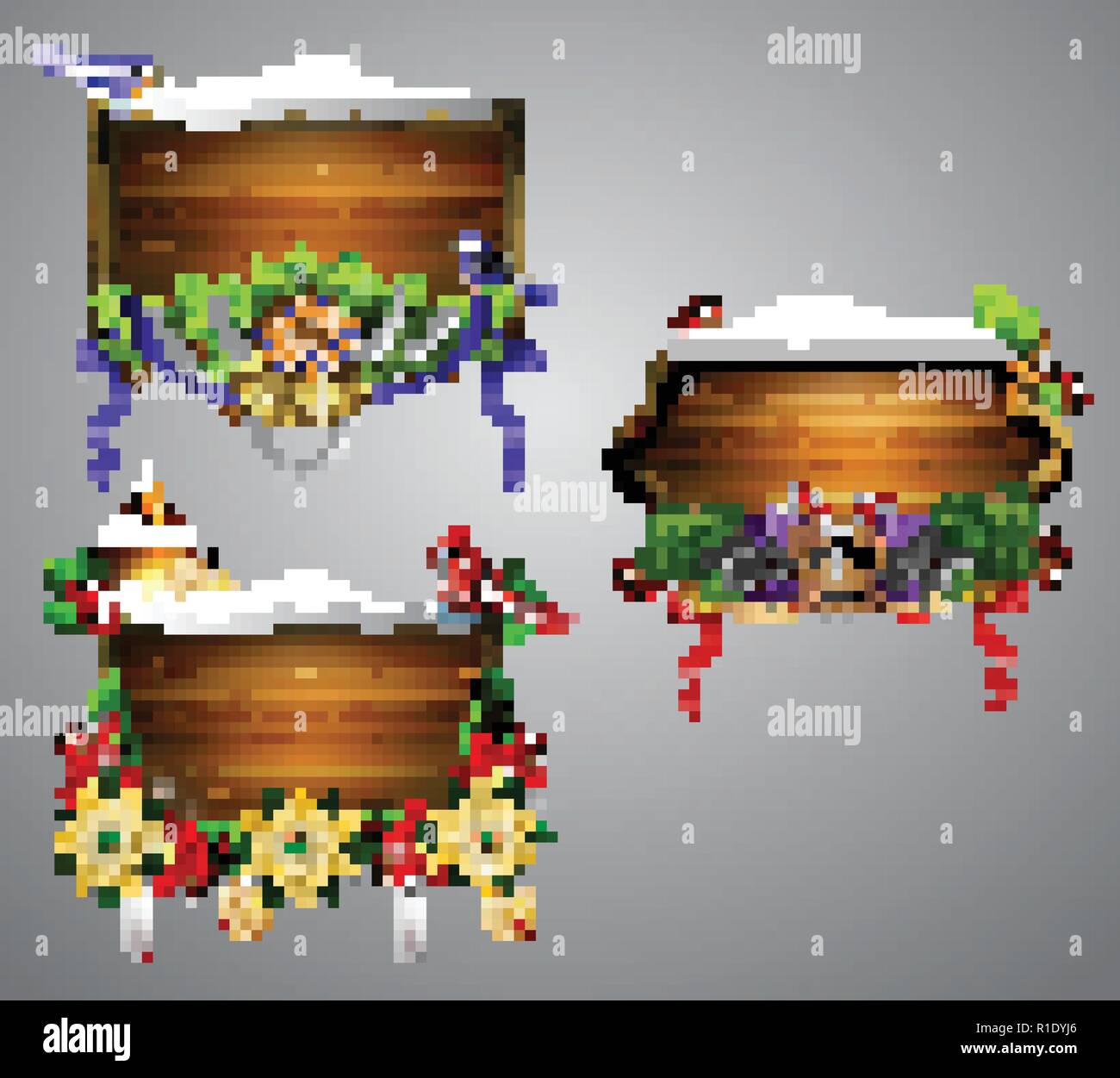 Vector wooden christmas board Stock Vector Image & Art - Alamy