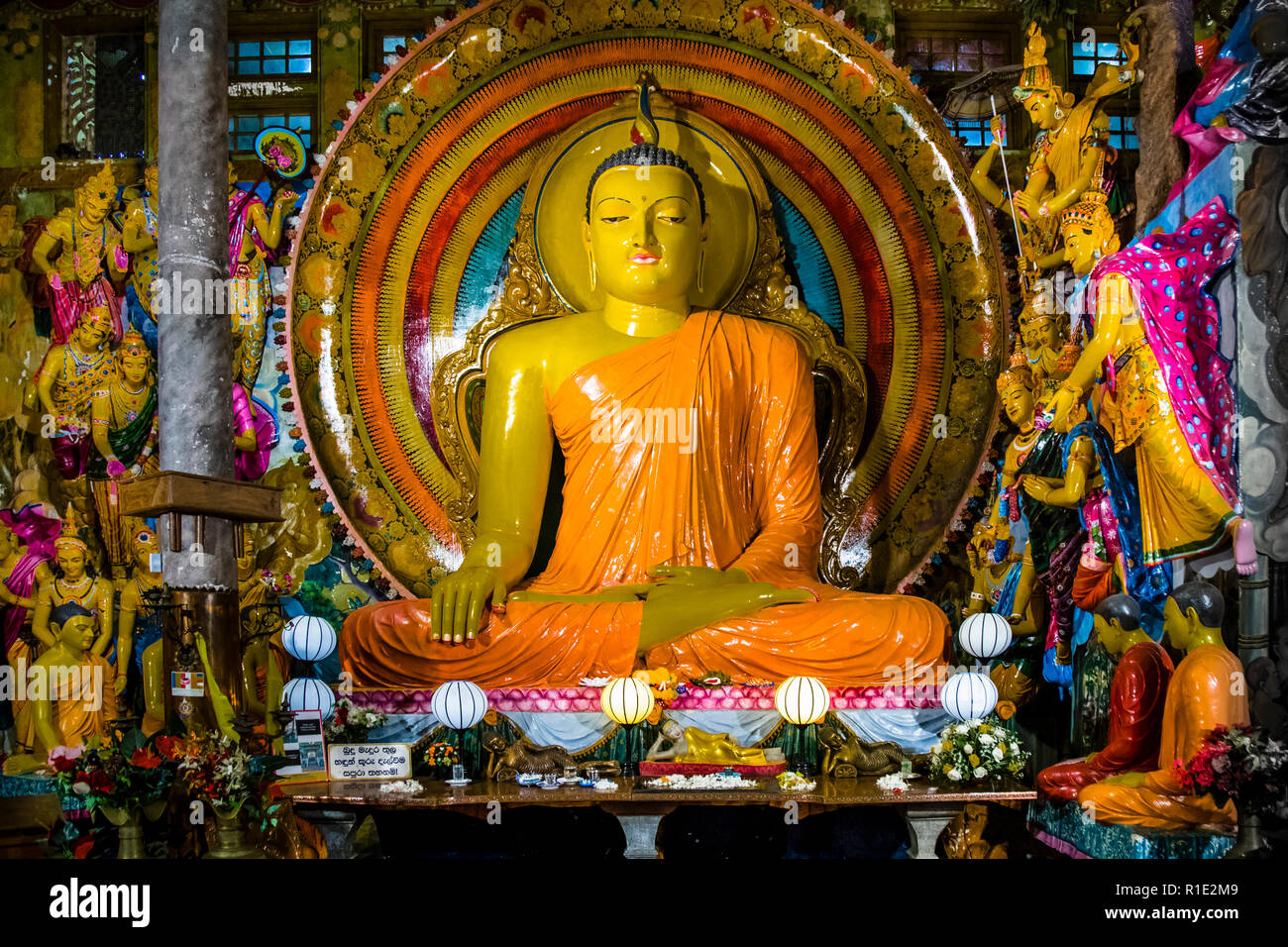 Gangaramaya Temple, Colombo, Sri Lanka Stock Photo