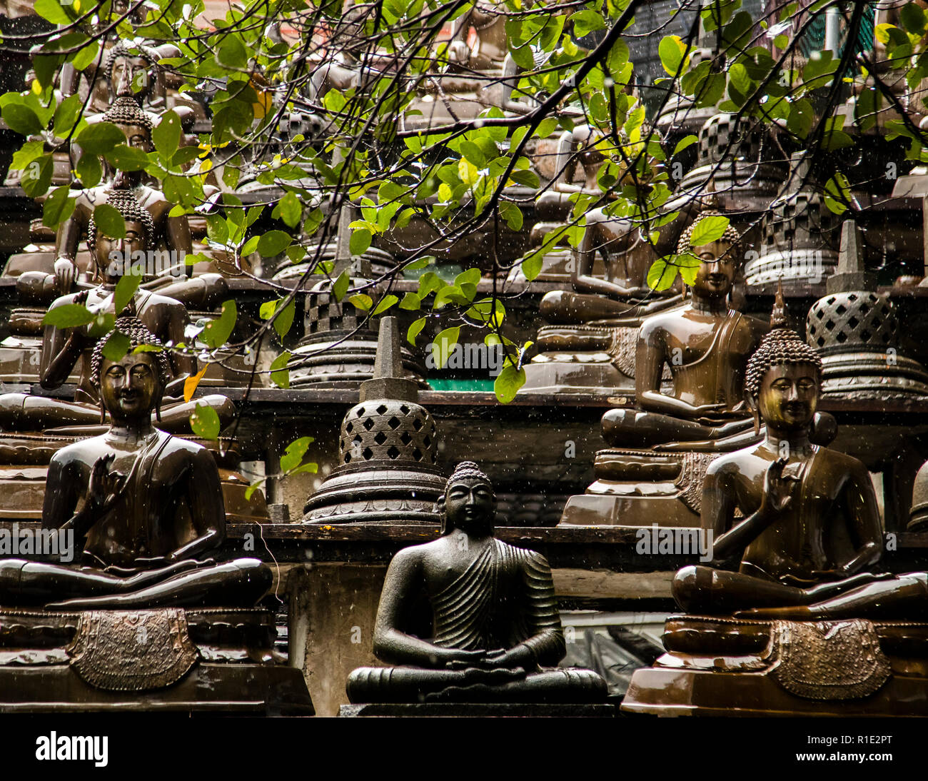 Gangaramaya Temple, Colombo, Sri Lanka Stock Photo