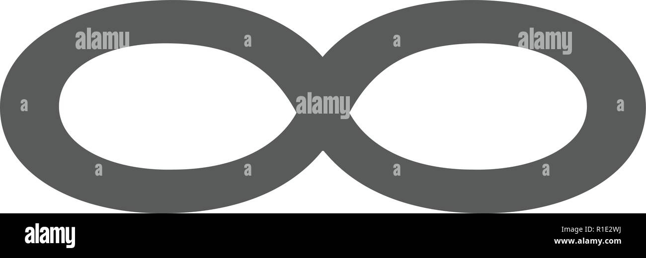 Infinity symbol icon vector simple isolated on white background Stock Vector