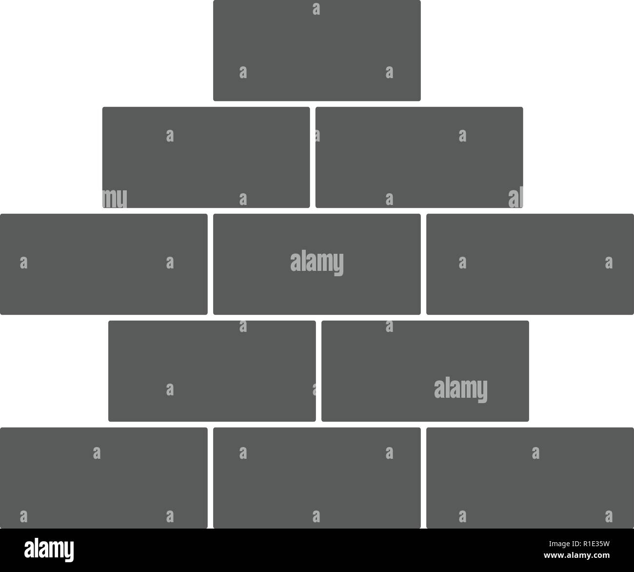 Brick wall icon. Vector simple illustration of brick wall icon isolated ...