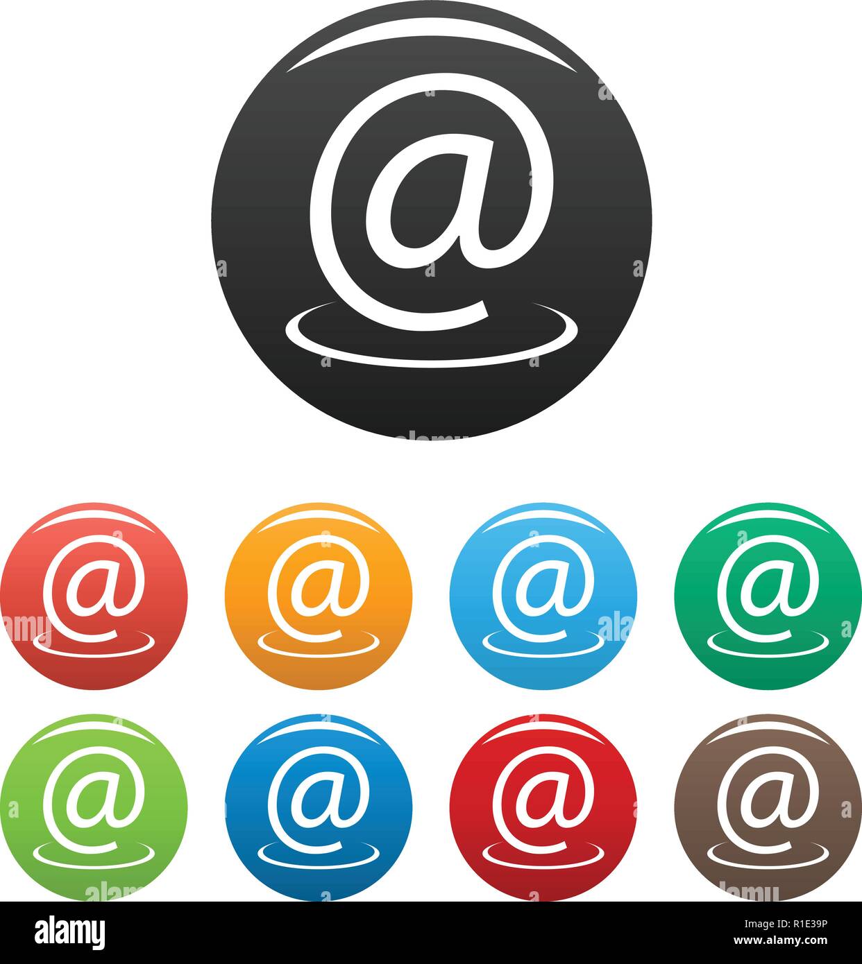Arobase icon Stock Vector Images - Alamy
