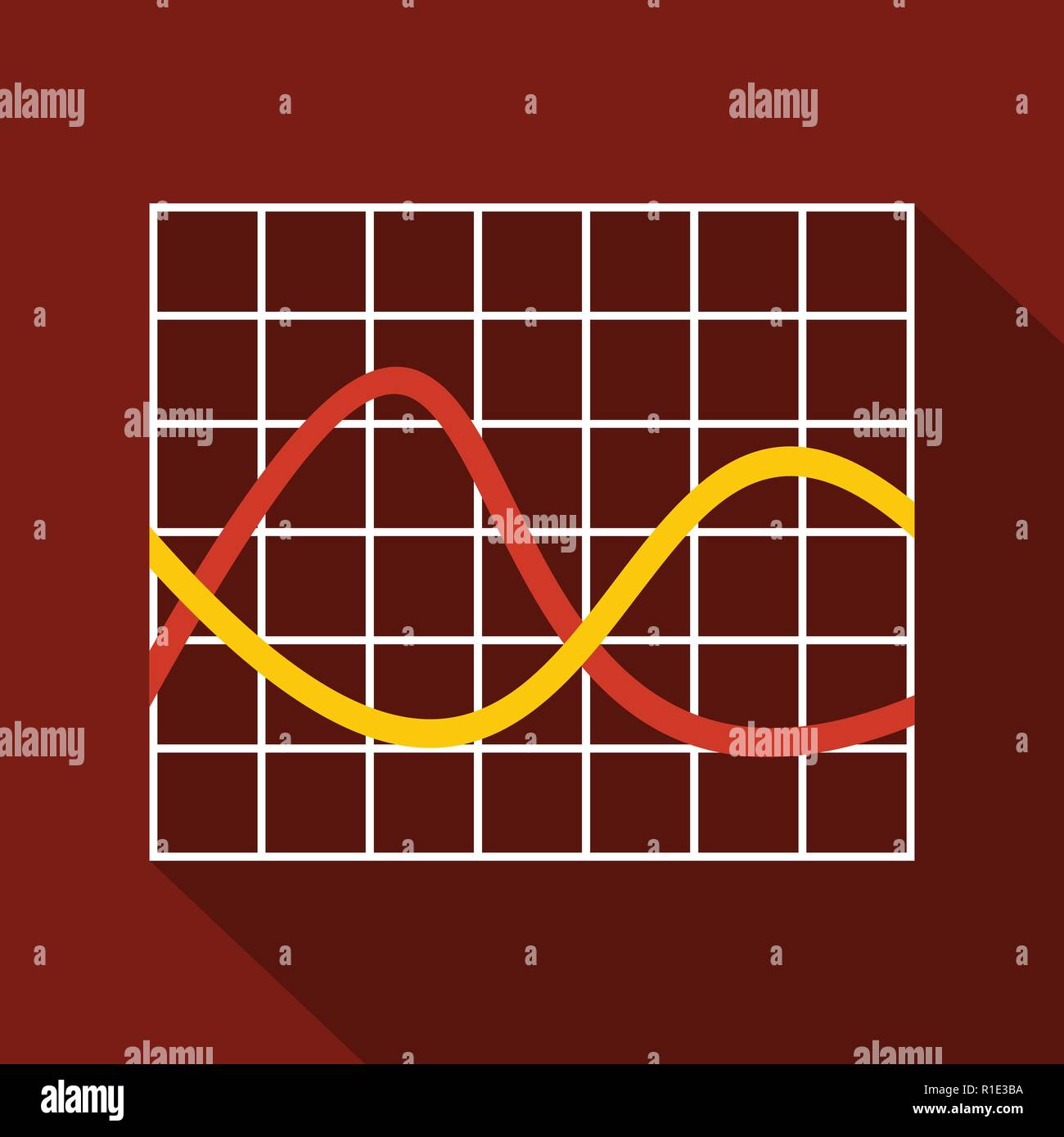 Finance chart icon. Flat illustration of chart vector icon for any web ...