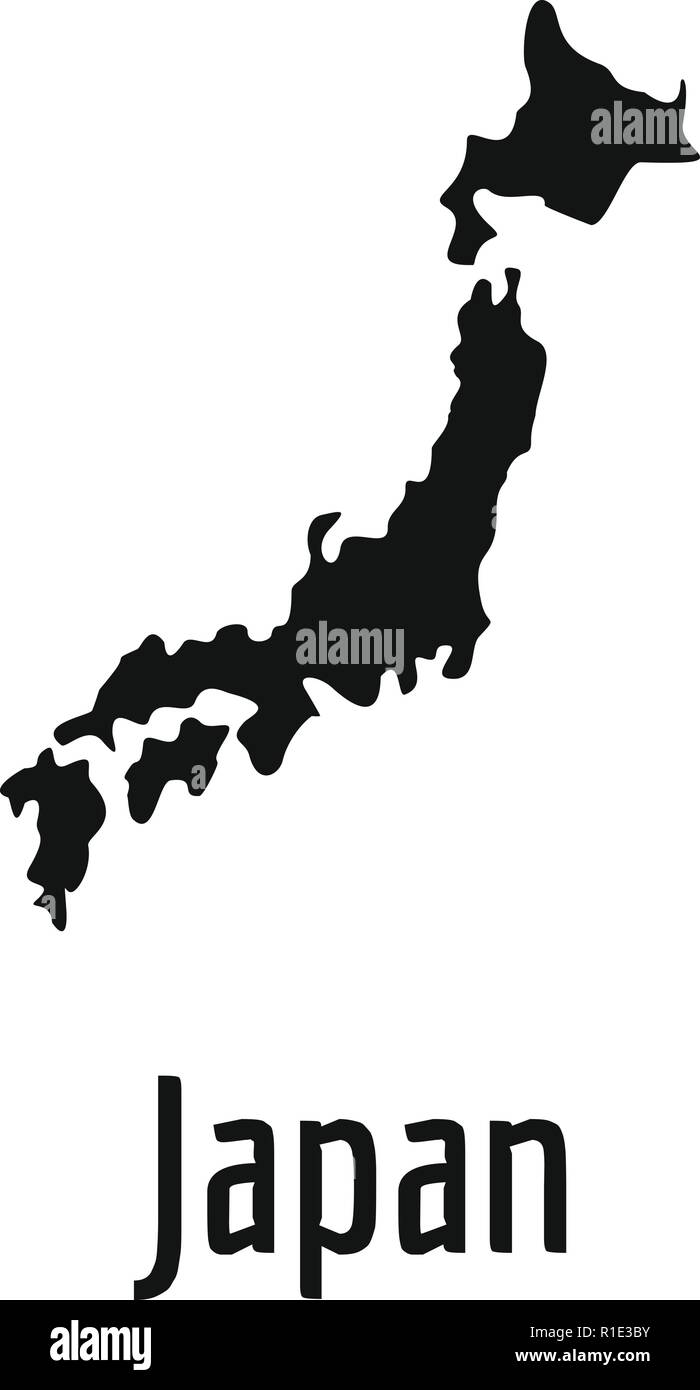 Japan Map In Black Simple Illustration Of Japan Map Vector Isolated On White Background Stock Vector Image Art Alamy