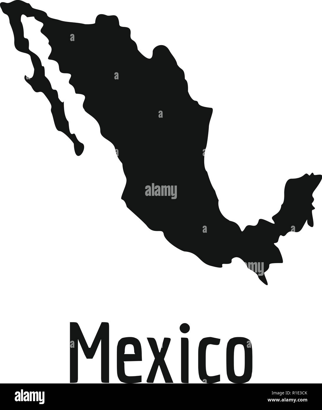 Mexico map in black. Simple illustration of Mexico map vector isolated