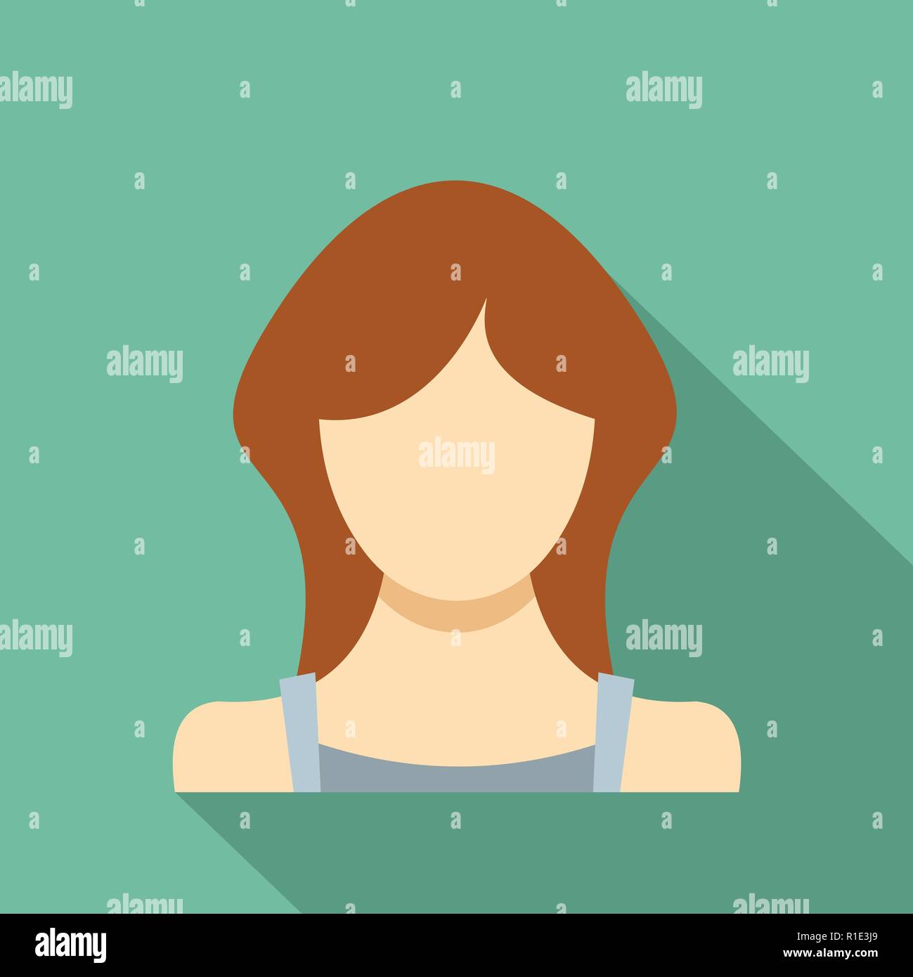 Best woman user icon. Flat illustration of woman user vector icon for ...