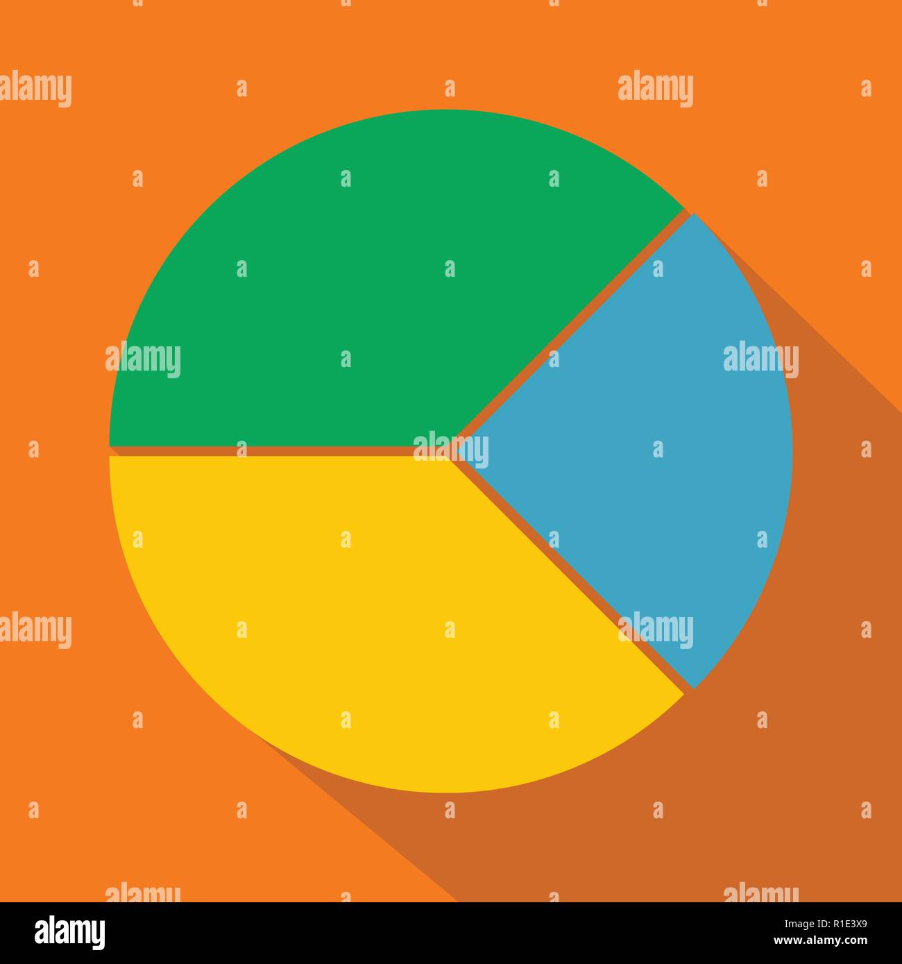Circle graph icon. Flat illustration of circle graph vector icon for