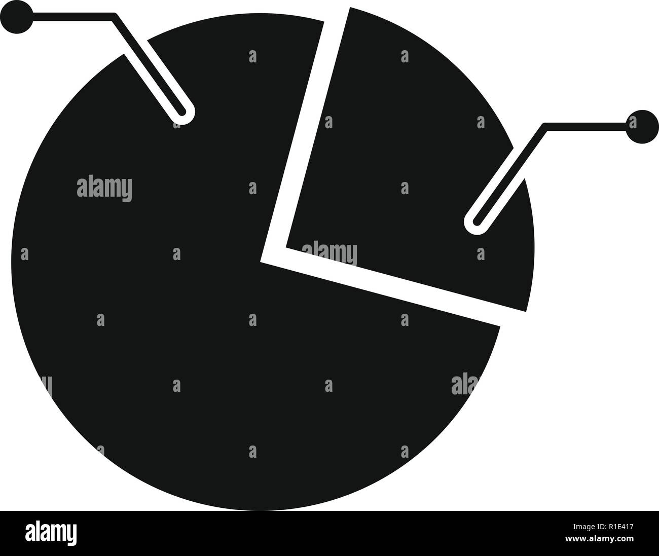 Pie chart icon. Simple illustration of pie chart vector icon for any ...