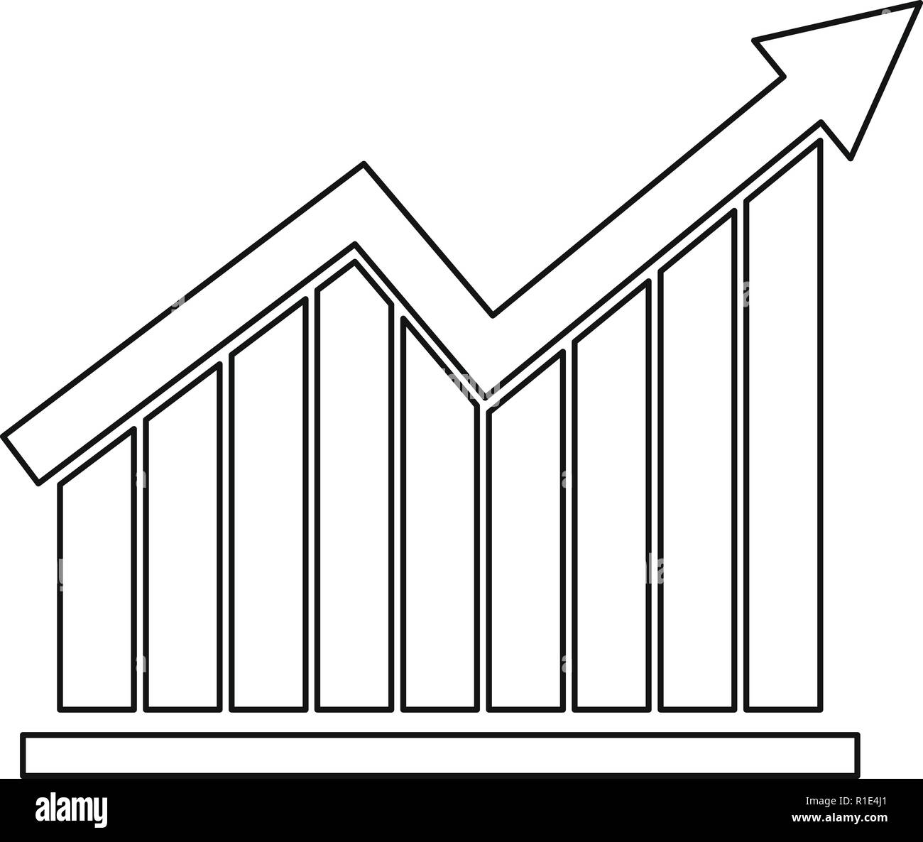 Best graph icon. Thin line illustration of graph vector icon for any ...