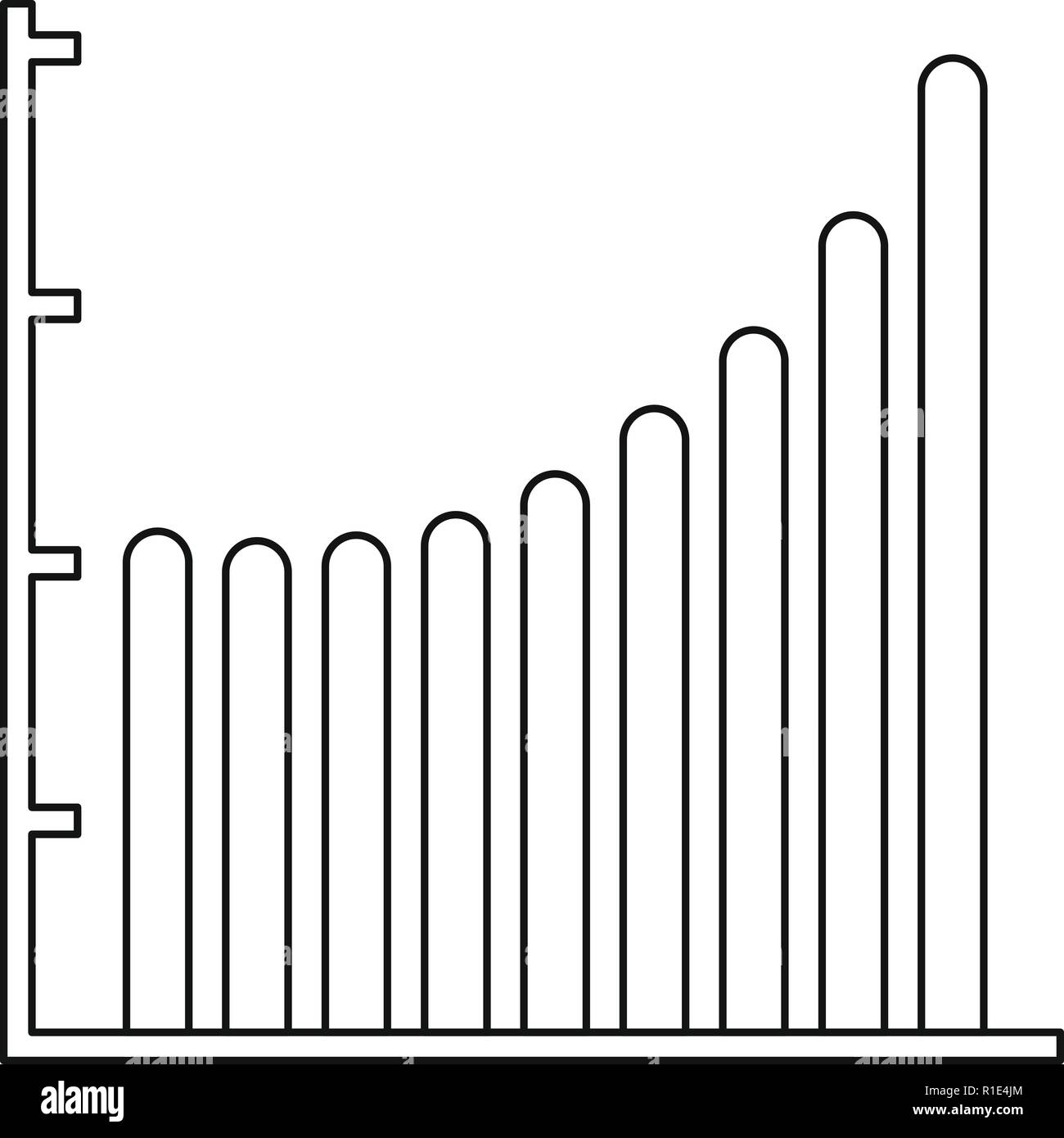 Business diagram icon. Thin line illustration of diagram vector icon ...