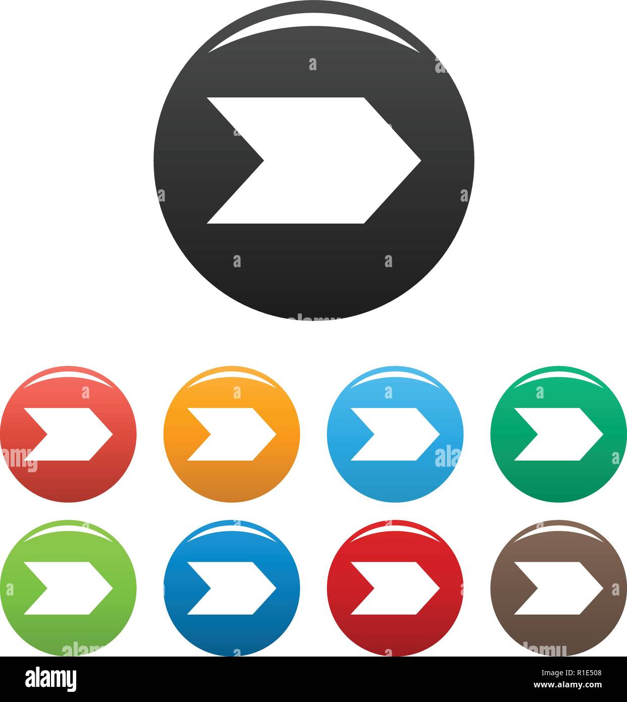 Arrow icons set. Simple illustration of arrow vector icons isolated on ...