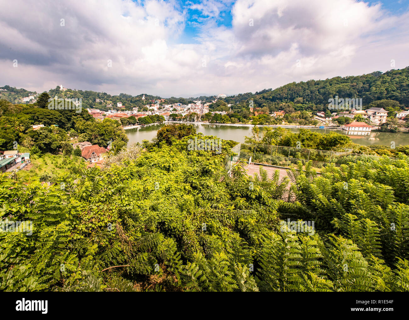 Cityscape of Kandy, Sri Lanka Stock Photo