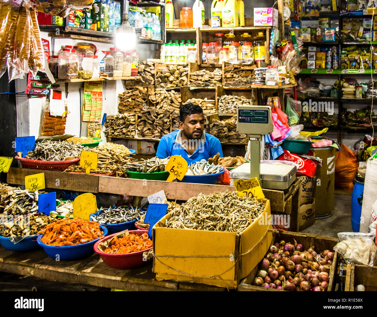 Food market in Sri Lanka Stock Photo
