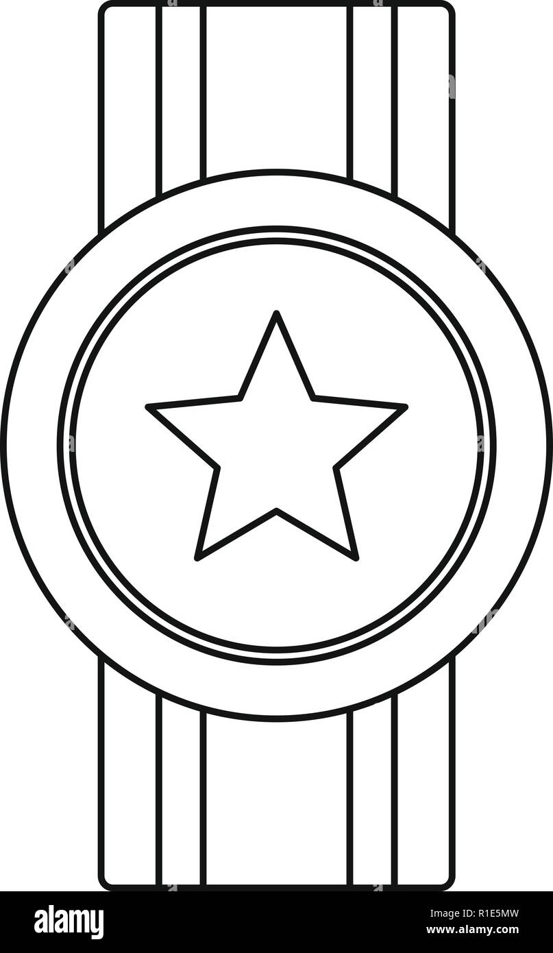 Award ribbon icon. Thin line illustration of award ribbon vector icon ...