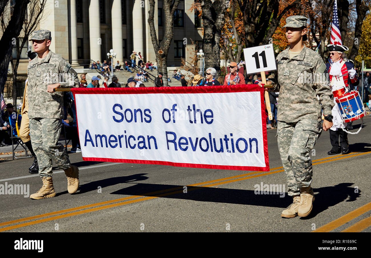 Prescott Arizona Usa November 10 2018 Sons Of The American Revolution Banner In The