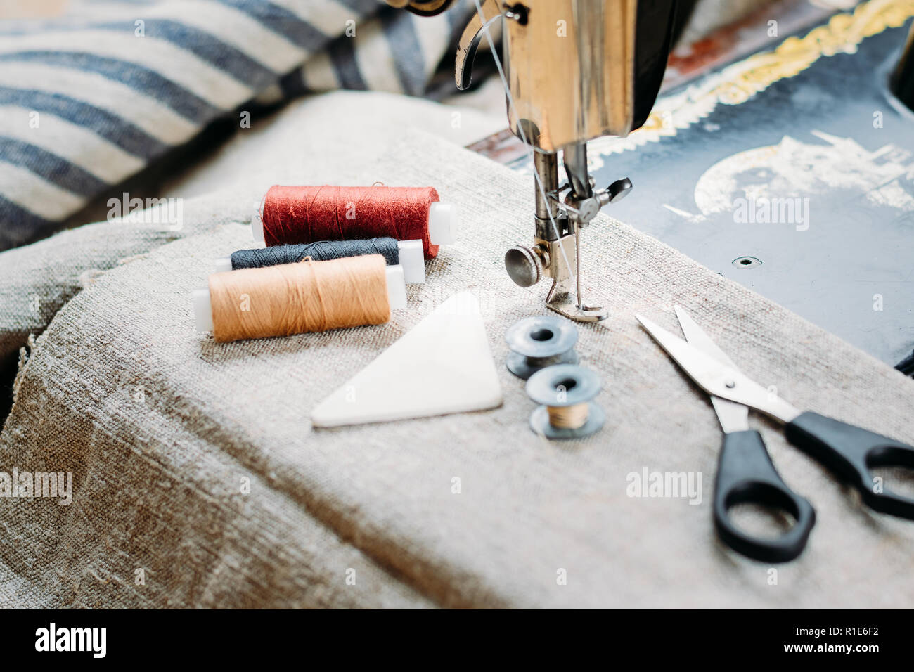Old Sewing Accessories and Tools Stock Photo - Image of fashion, industry:  194582932