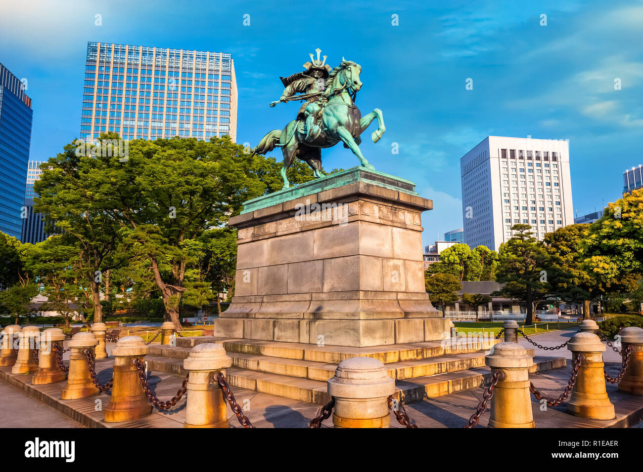 Statue Of Kusunoki Masashige Famed Japanese Samurai At The East Garden