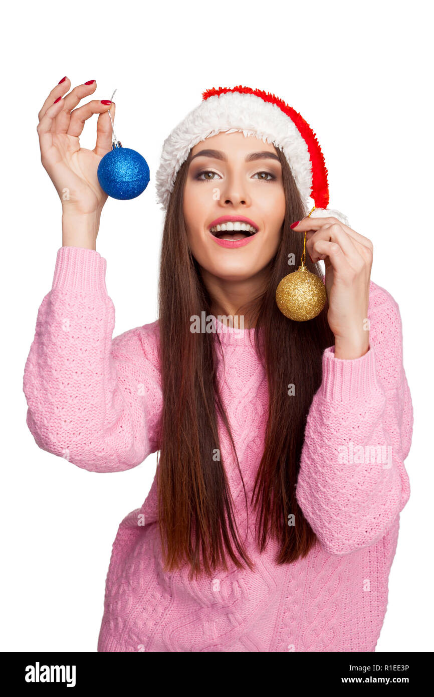 Girl with christmas toys Stock Photo