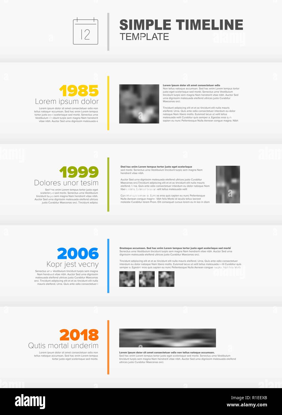 Simple Timeline Template from c8.alamy.com