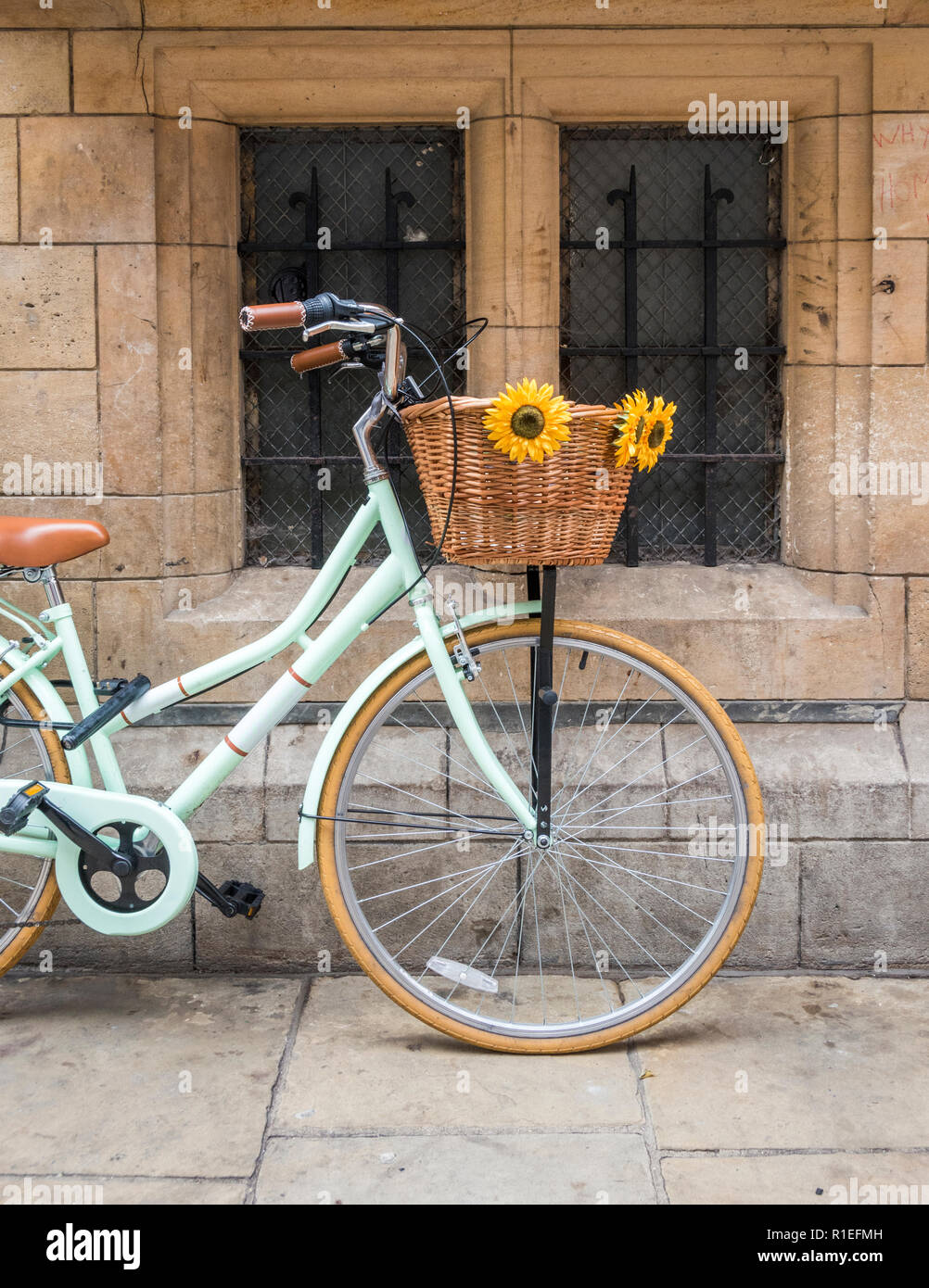 Pretty, decorated bicycles in Cambridge, England, UK Stock Photo Alamy