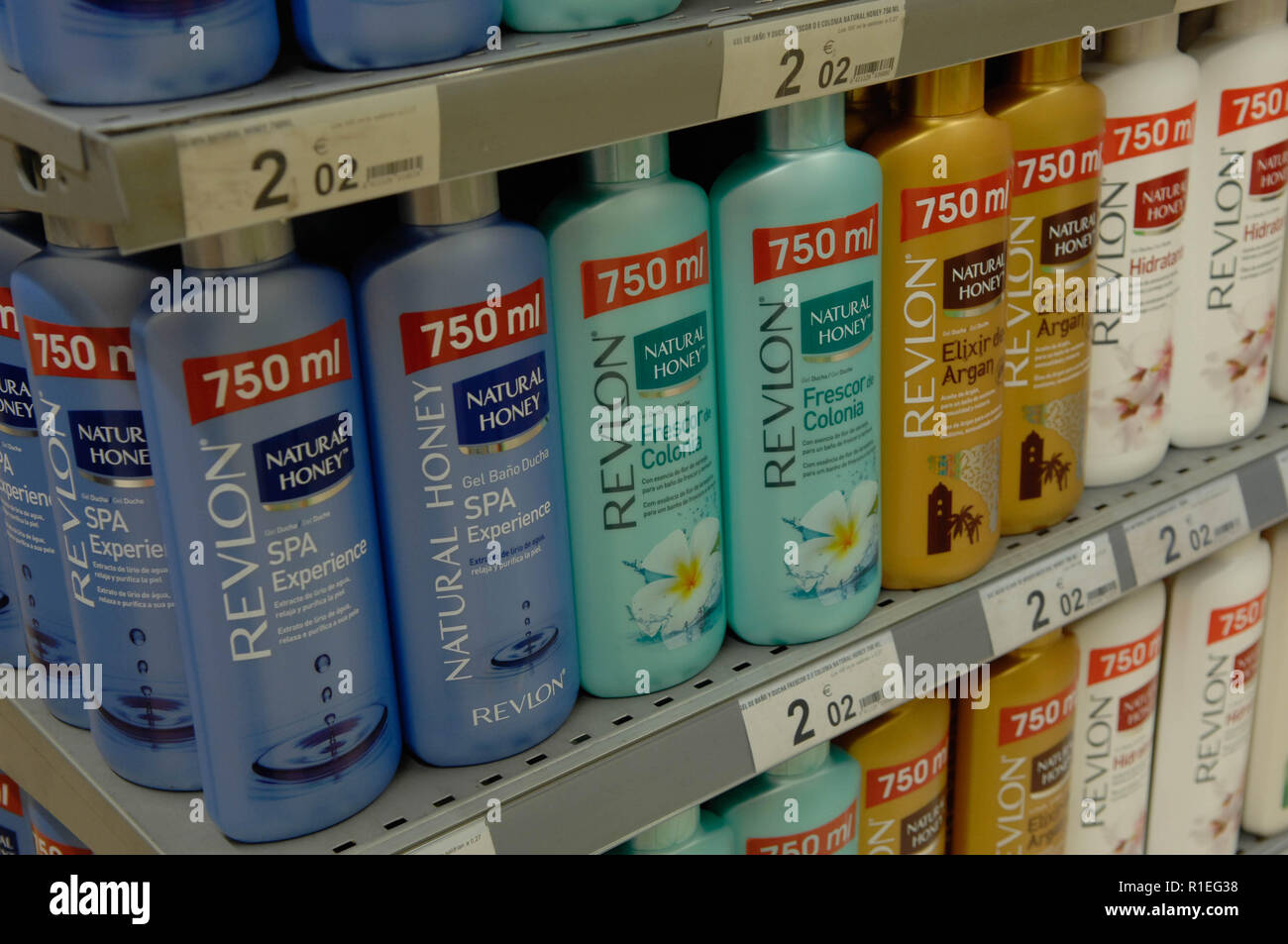 Revlon,shower gel,skin care Stock Photo Alamy