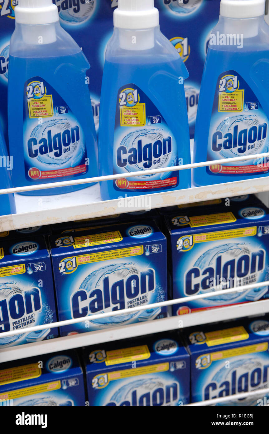 Calgon,for washing machine Stock Photo Alamy