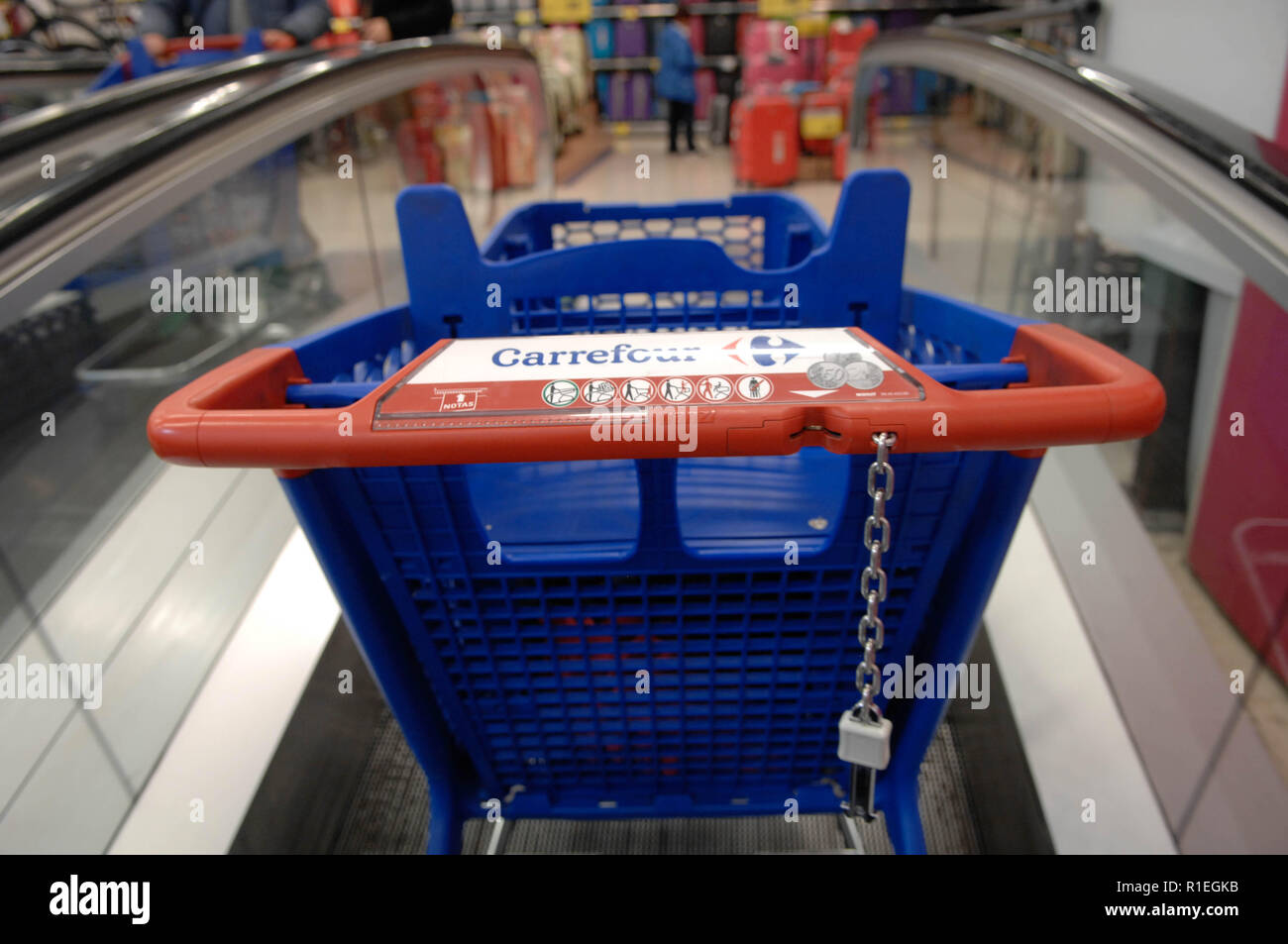 Shopping Trolley Escalator Stock Photos & Shopping Trolley Escalator
