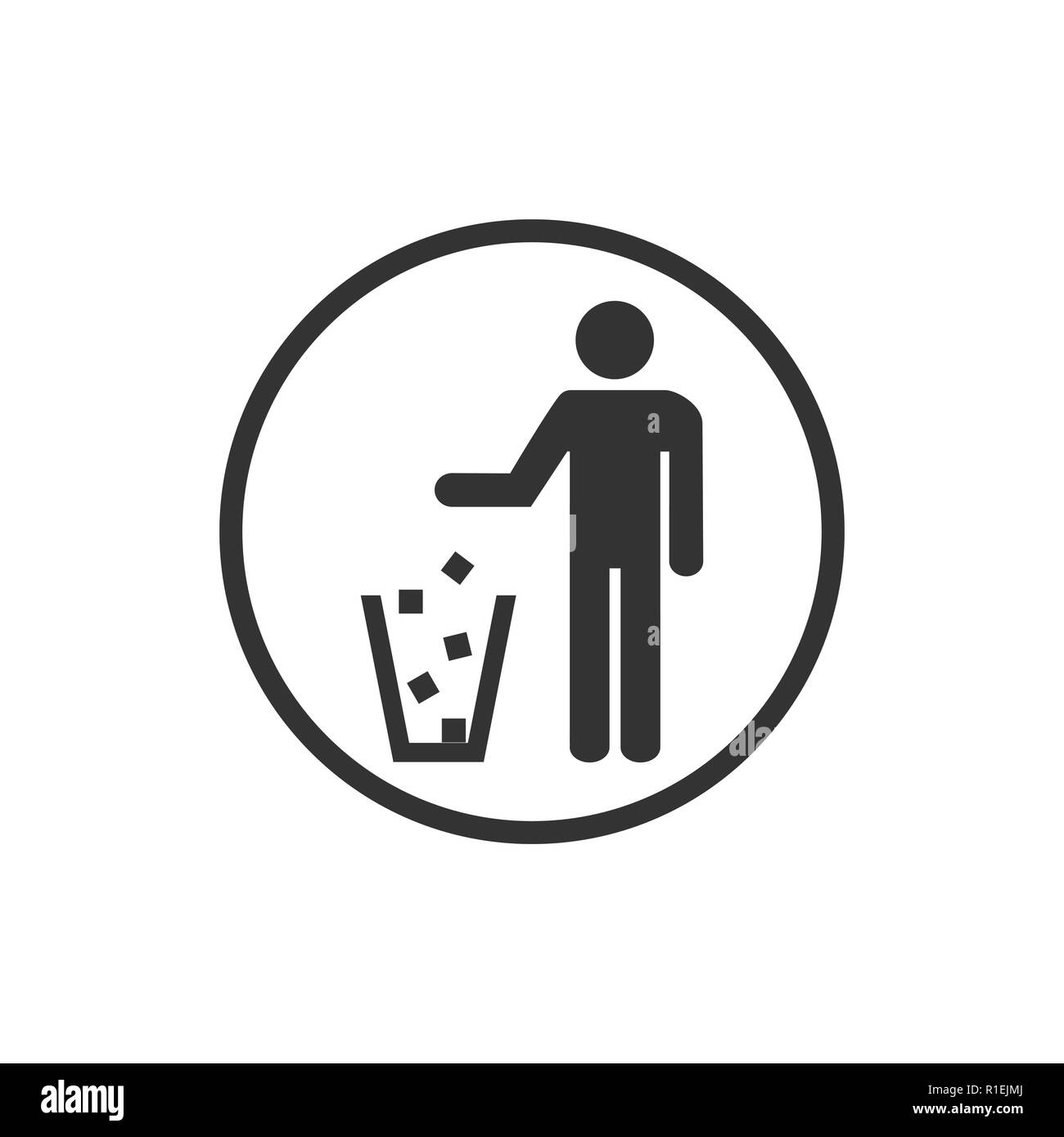 Trash icon hi-res stock photography and images - Alamy