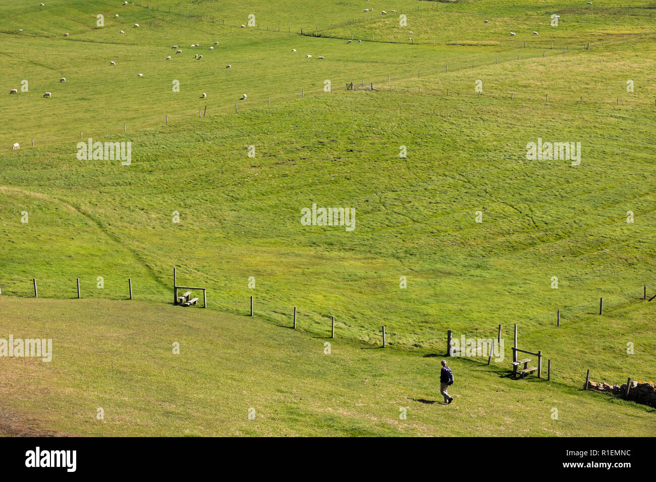 Landscape of Fair Isle, Shetland, UK Stock Photo