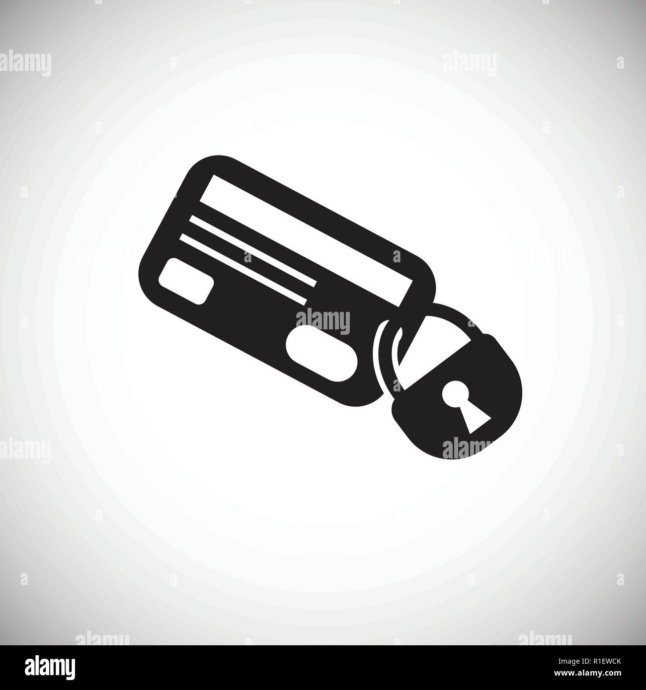 Plastic card locked on white background Stock Vector Image & Art - Alamy