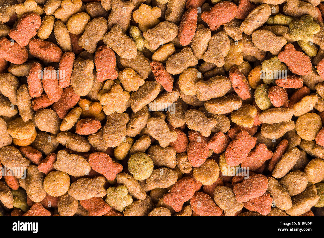Dry pet food. Texture of cat kibble food Stock Photo Alamy