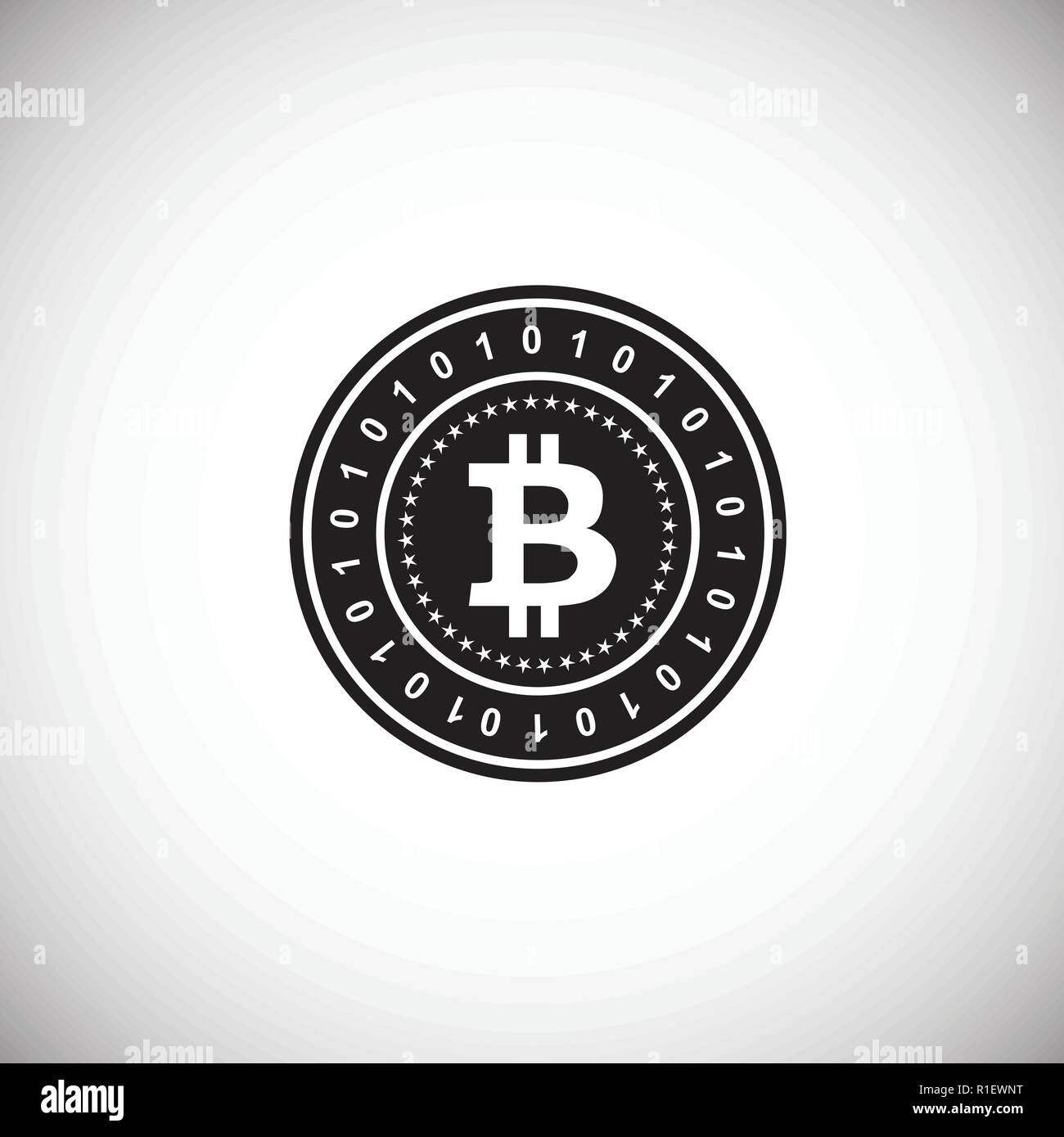 Bitcoin on white background Stock Vector Image & Art - Alamy