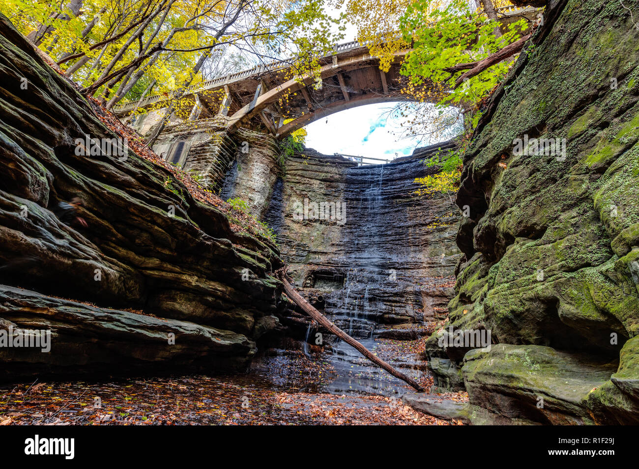 A beautiful waterfall in the canyons of Matthiessen State Park in