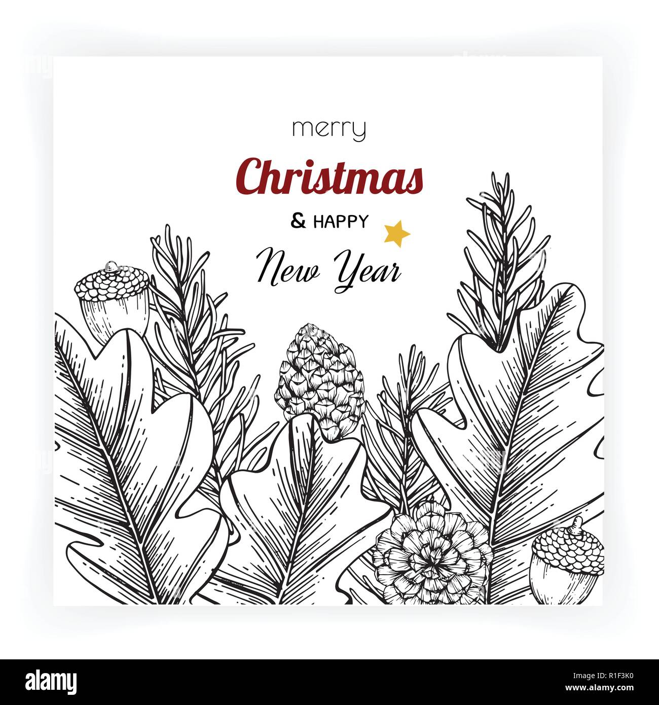 Christmas and New Year backgrounds and greeting card. with flower and ...