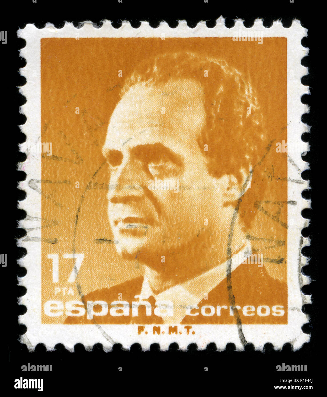 Postage stamps from Spain in the King Juan Carlos I (1985-1992) series Stock Photo