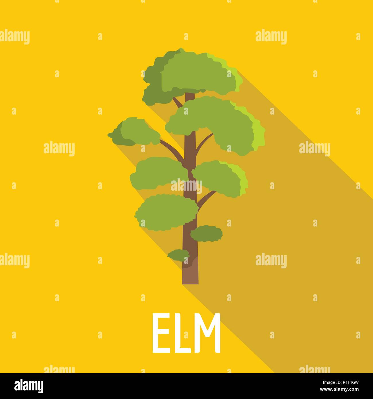 Elm tree icon. Flat illustration of elm tree vector icon for web Stock Vector