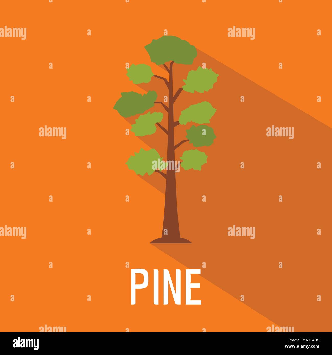 Pine tree icon. Flat illustration of pine tree vector icon for web ...