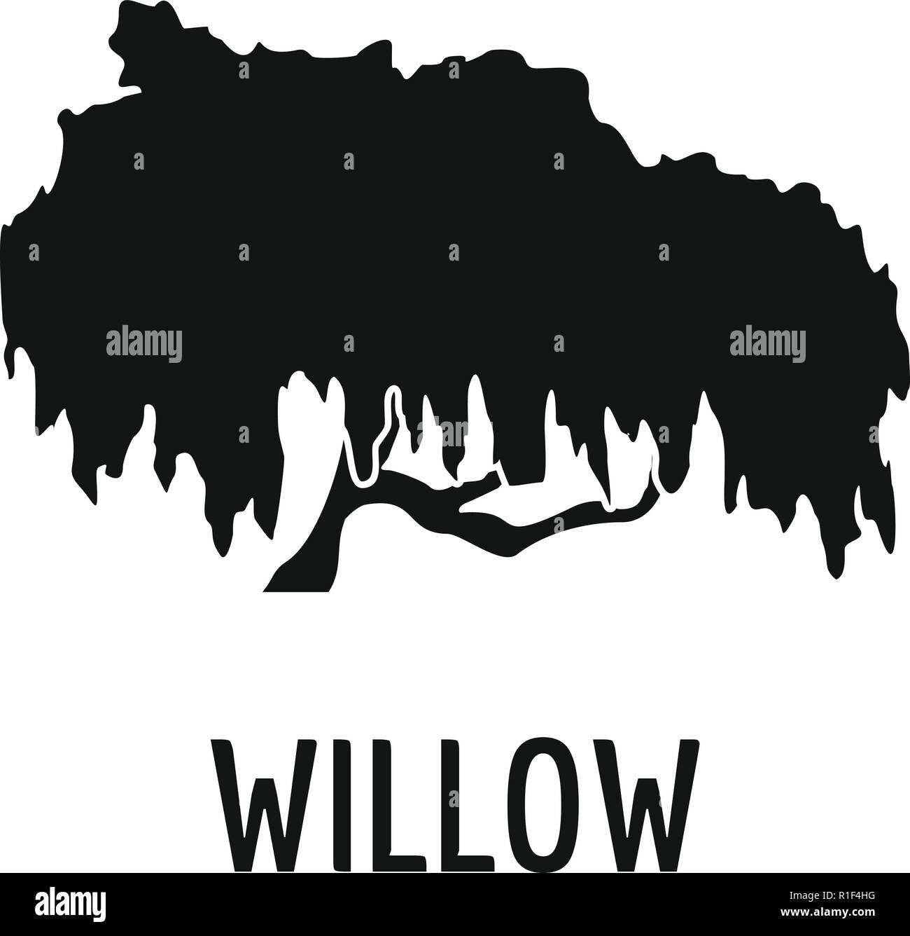 Willow Tree Icon Simple Illustration Of Willow Tree Vector Icon For Web Stock Vector Image Art Alamy