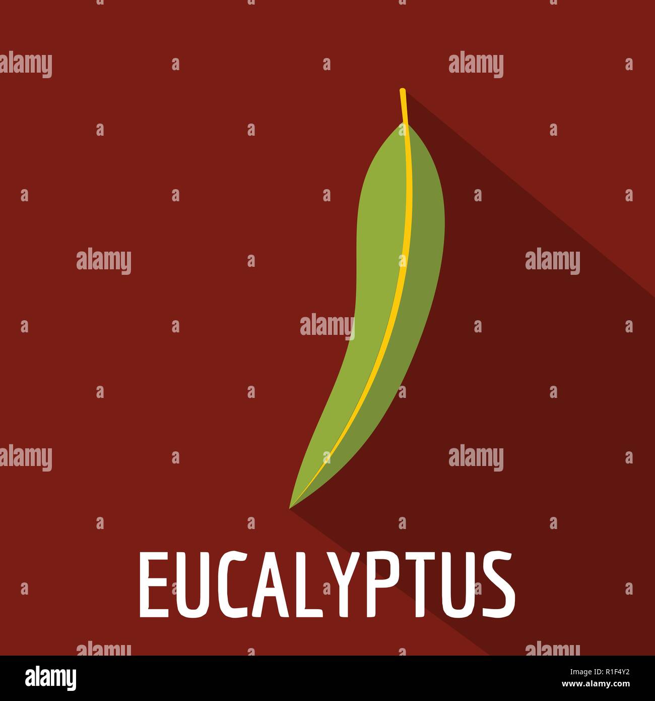 Eucalyptus leaf icon. Flat illustration of eucalyptus leaf vector icon for web Stock Vector