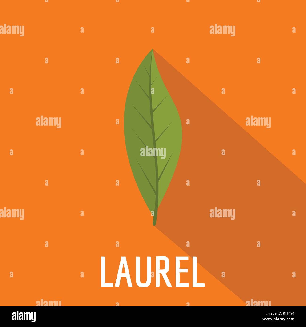 Laurel leaf icon. Flat illustration of laurel leaf vector icon for web ...