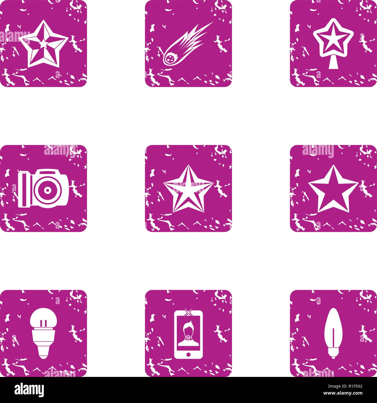 Catastrophe photo icons set, grunge style Stock Vector Image & Art - Alamy