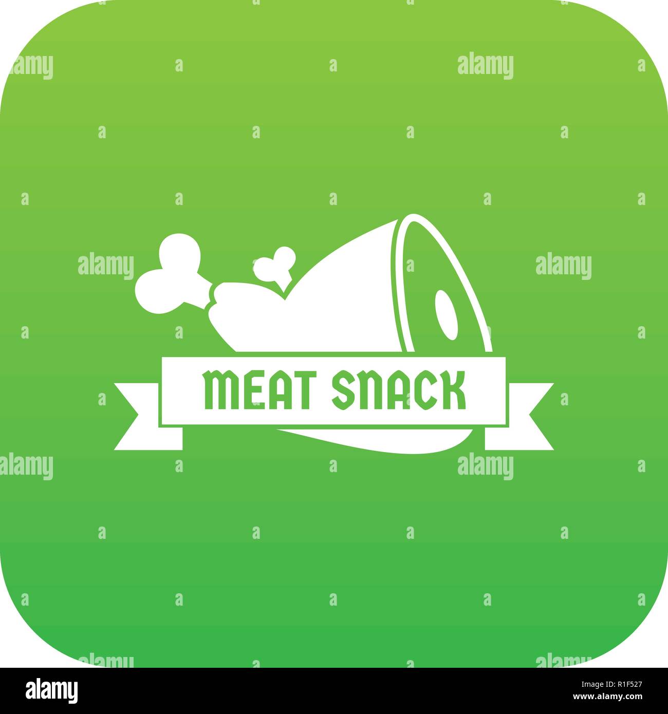 Meat icon green vector Stock Vector