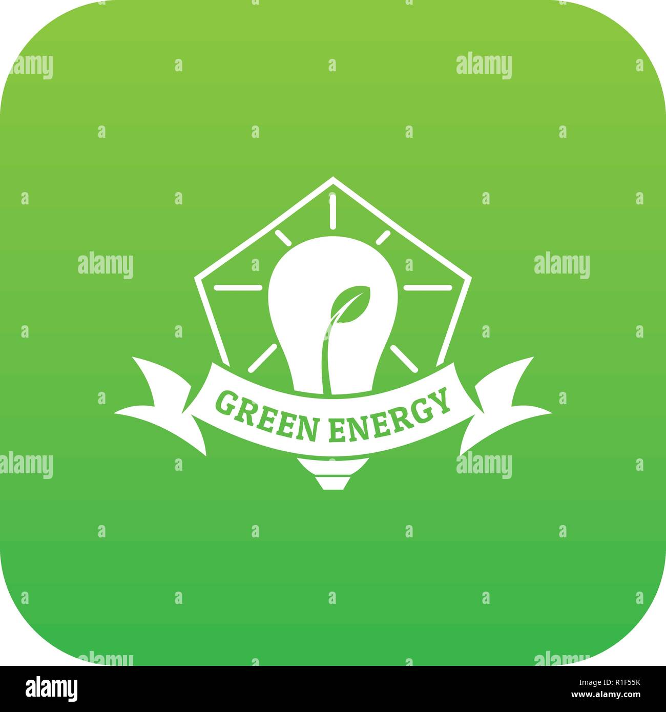 Bulb eco energy icon green vector Stock Vector Image & Art - Alamy