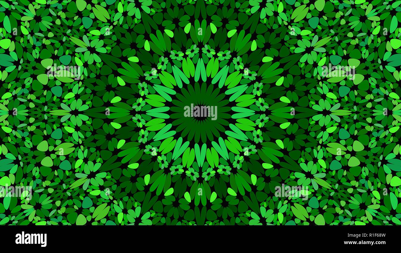 Green abstract flower mosaic mandala pattern background - vector ...