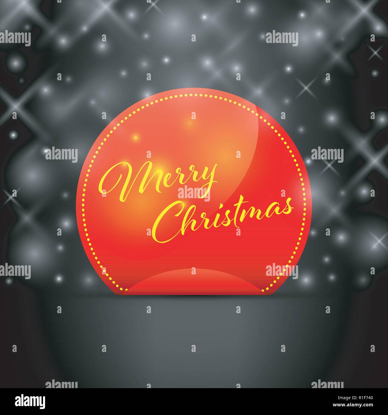 merry Christmas snowflake background peeling sticker Stock Vector