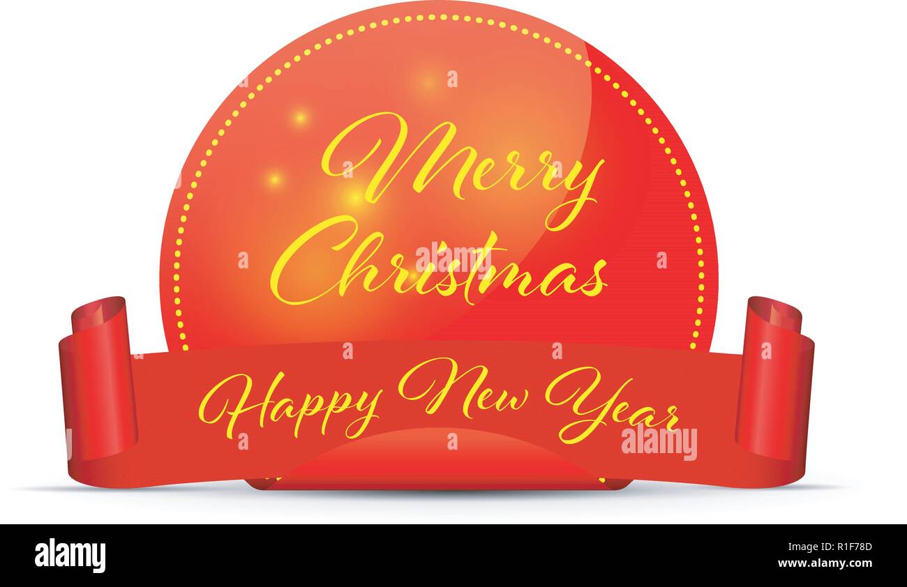merry Christmas peeling sticker Stock Vector